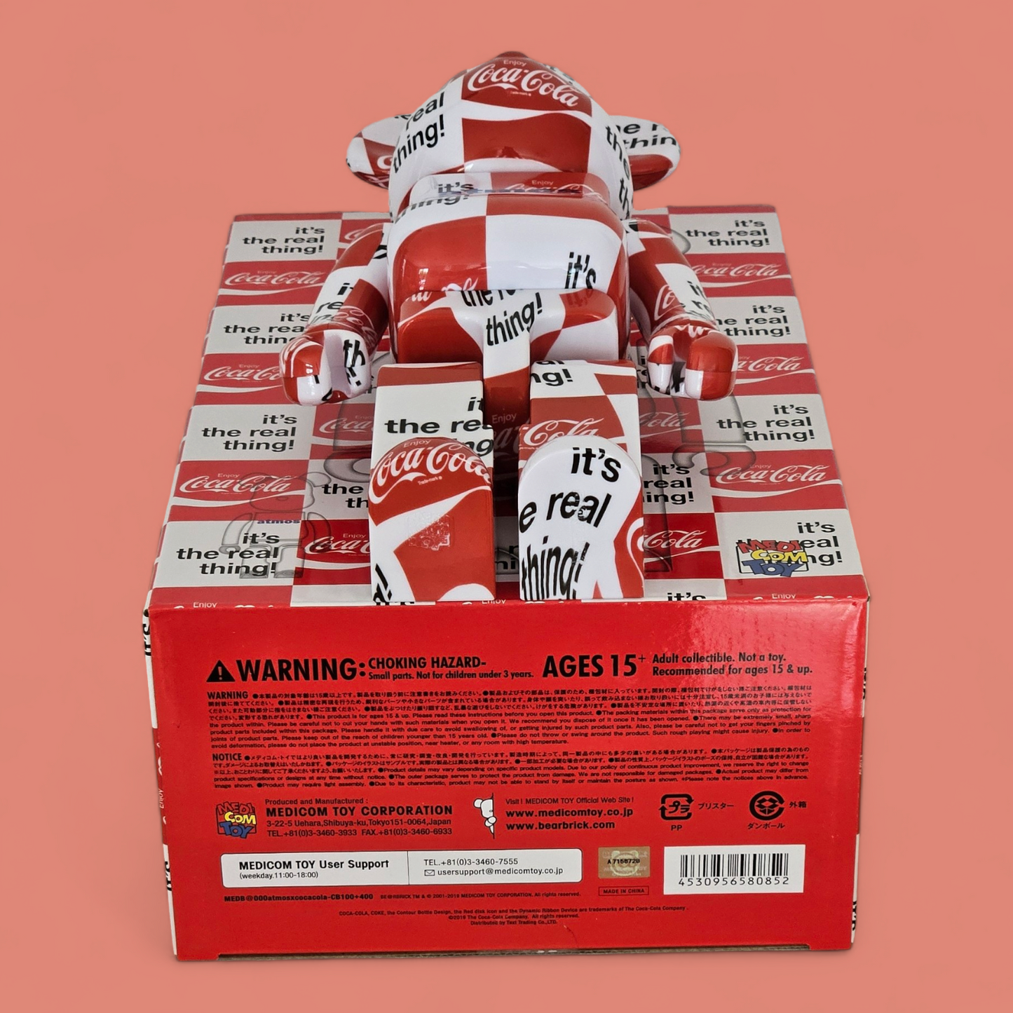 BE@RBRICK atmos × Coca-Cola CHECKERBOARD (100%+400%)