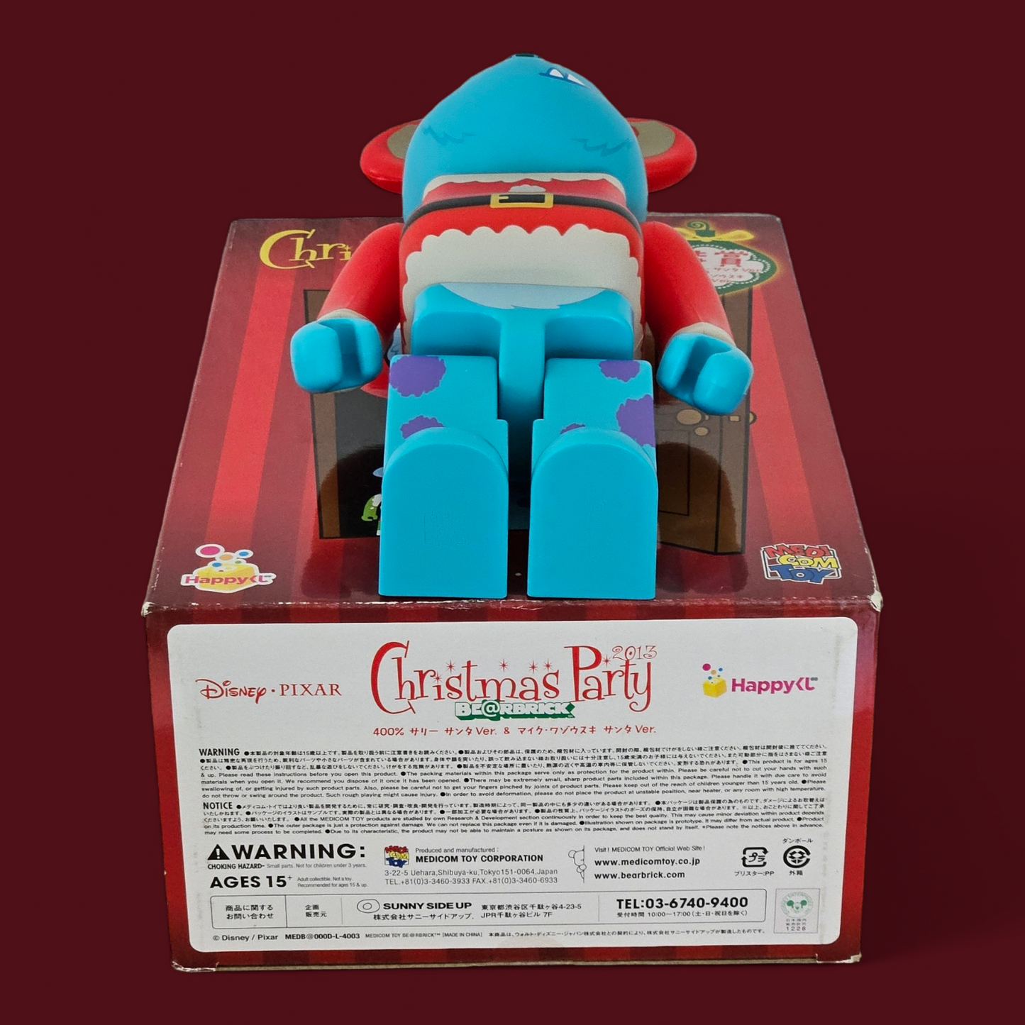 BE@RBRICK SP - Sulley Santa Version & Mike Christmas Version (100%+400%)